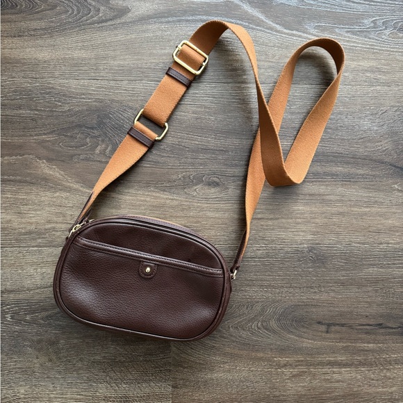 Talbots Handbags - New! Natural leather. Brown Leather Crossbody Bag